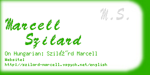 marcell szilard business card